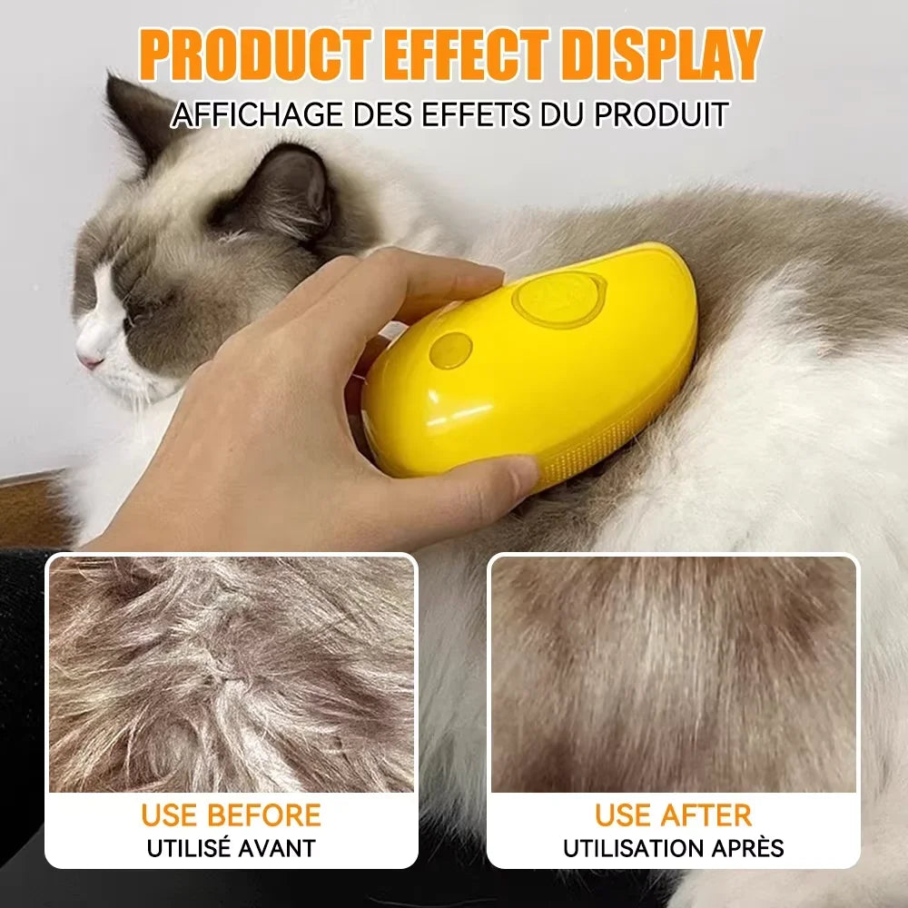 Steam Pet Brush for Cats & Dogs