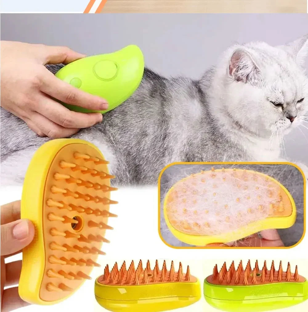 Steam Pet Brush for Cats & Dogs