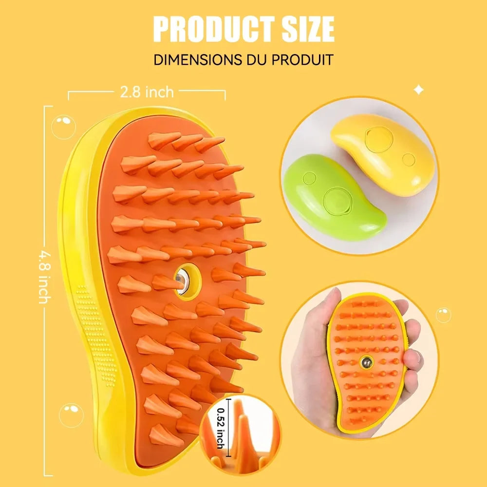 Steam Pet Brush for Cats & Dogs