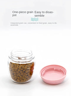 Portable Pet Water Bottle with Food Storage