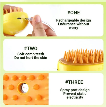 Steam Pet Brush for Cats & Dogs