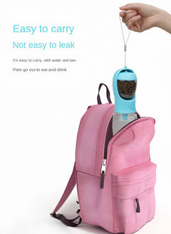 Portable Pet Water Bottle with Food Storage